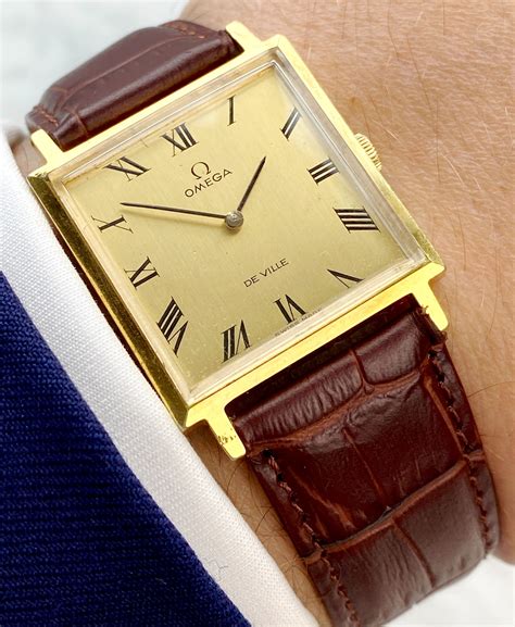 rectangle omega watch|vintage omega tank watch.